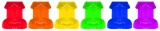 Kheper Games zestaw kieliszków Rainbow Party 6 szt. kolorowe 44 ml