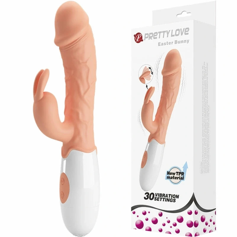 Pretty Love 1002S – wibrator z podwójnym systemem wibracji, beżowy