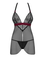 Rossita babydoll i stringi czarny - wyjątkowa noc Obsessive