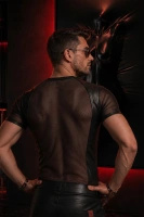 T-shirt Z Siateczki Z Panelami Wetlook Na Plecach Jonas Czarny Regnes