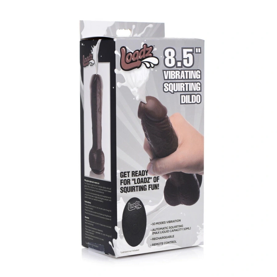 XR Brands Loadz 8.5 wibrator z funkcją rozpylania płynu, 21,5 cm, z pilotem