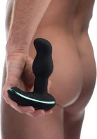 XR Brands Master Series masażer prostaty z rotacyjnymi kulkami, silikonowy, czarny