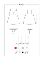 Drimera babydoll i stringi niebieskie Obsessive