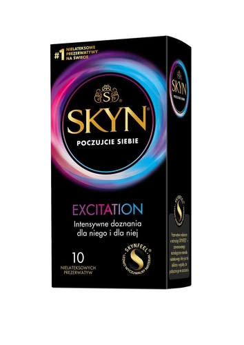 SKYN Excitation - bez lateksu z wypustkami (10 szt.)