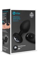 Korek analny Vibrating Jewel Plug Black b-Vibe