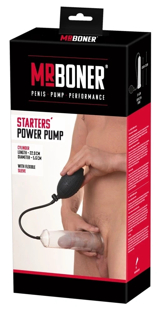 Mr. Boner pompa próżniowa ręczna przezroczysta 22 cm ze skalą