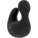 Black and Silver DuckyMania – mini wibrator silikonowy, ładowalny
