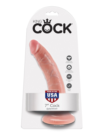 7' Cock Flesh Dildo Cieliste 18Cm King Cock