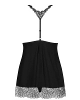 Chiccanta babydoll i stringi czarne - uchyl rąbka tajemnicy Obsessive