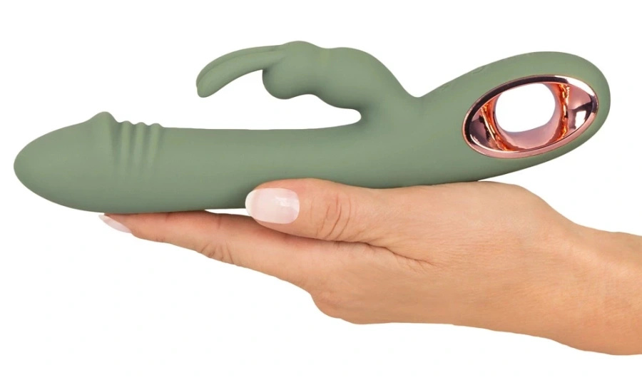 You2Toys Slim Rabbit Olive – wibrator króliczek z dwoma silnikami, silikonowy
