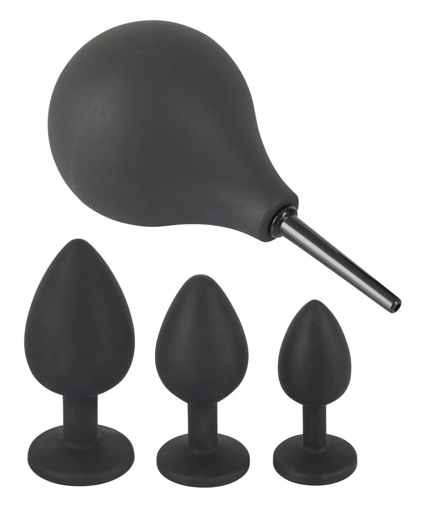 Black Velvets zestaw 4w1: prysznic higieniczny 224 ml i 3 aplikatory, czarny
