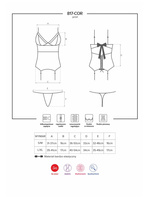 817-COR-1 gorset i stringi – czarne Obsessive