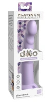 Dillio Platinum Slim Seven 19,7 cm dildo z rowkami, silikonowe, fioletowe