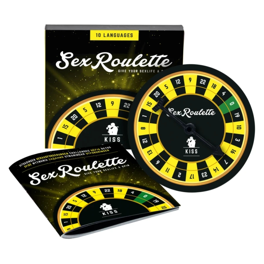 Tease and Please Sex Roulette Kiss gra dla par, 24 wyzwania, 12 x 12 cm
