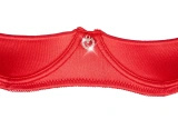Cottelli Lingerie zestaw satynowy czerwony 3-częściowy 80C/M