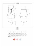 811-BAB-4 babydoll i stringi – brązowo-beżowa – urzekająca Obsessive