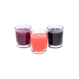 XR Brands zestaw 3 aromatycznych świec do masażu w szklanych pojemnikach