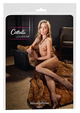 Cottelli LEGWEAR rajstopy kabaretki czarne klasyczne S-L