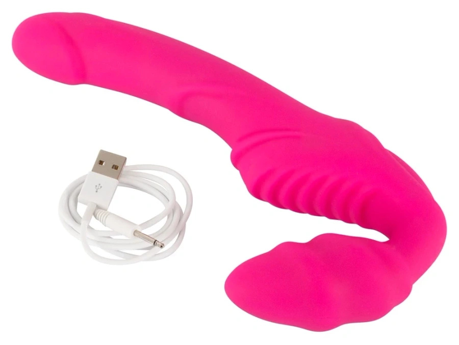 You2Toys Strapless Strap-On 2w1 różowy – wibrujący, bez uprzęży, 21,8 cm