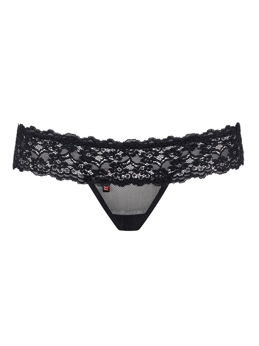 Lacea stringi DWUPAK - czarne i czerwone Obsessive