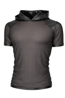 T-shirt Z Kapturem Z Siateczki Minimalistyczny Guido Czarny Regnes