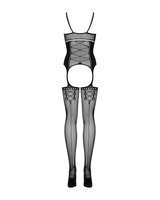 Bodystocking G314 Czarny S/M/L Obsessive