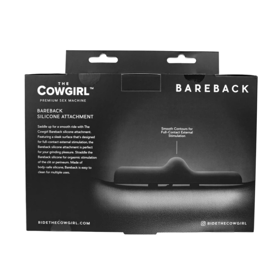 The Cowgirl Bareback – czarna nakładka silikonowa do siedziska
