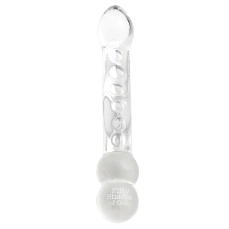 Fifty Shades of Grey Drive Me Crazy szklane dildo dwustronne 19,1 cm