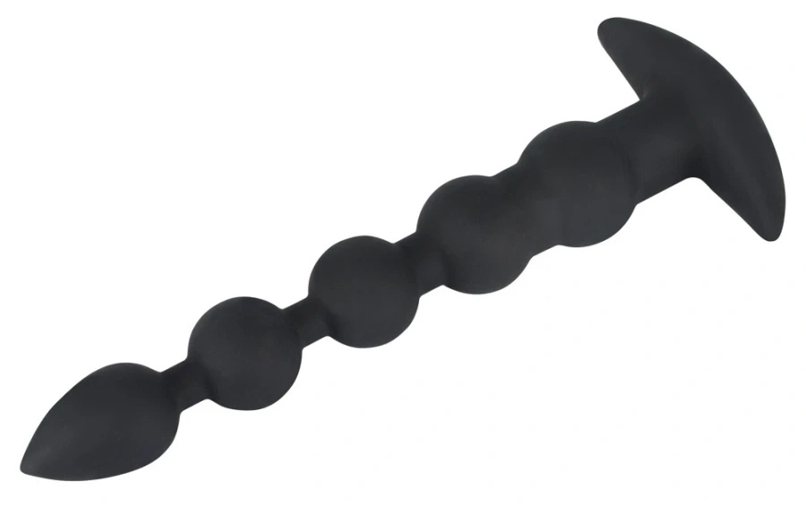 Black Velvets model 60383 – silikonowy korek analny z wibracją, czarny