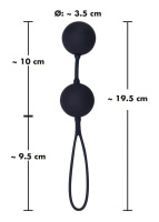 Black Velvets kulki gejszy z pętelką czarne, silikonowe, 54 g
