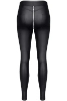Legginsy Wetlook Ze Srebrnym Zamkiem Maddalena Czarne Demoniq