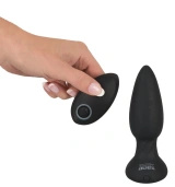 Black Velvets rotacyjny korek analny z pilotem 14 cm czarny, 7 trybów