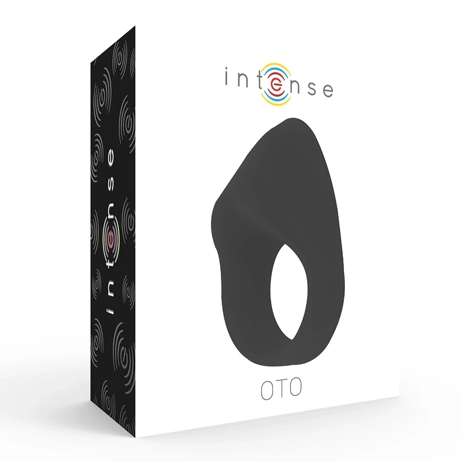 Intense OTO czarny pierścień wibrujący USB, 20 trybów, silikon