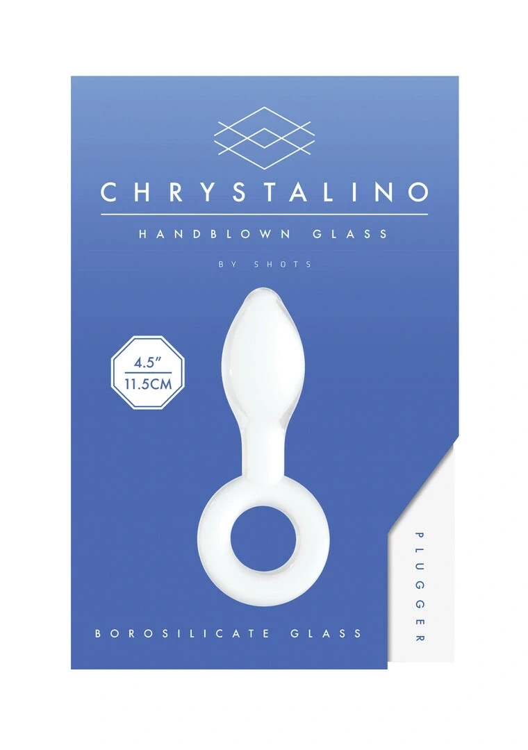 Chrystalino szklany korek analny z borokrzemianu, niebieski