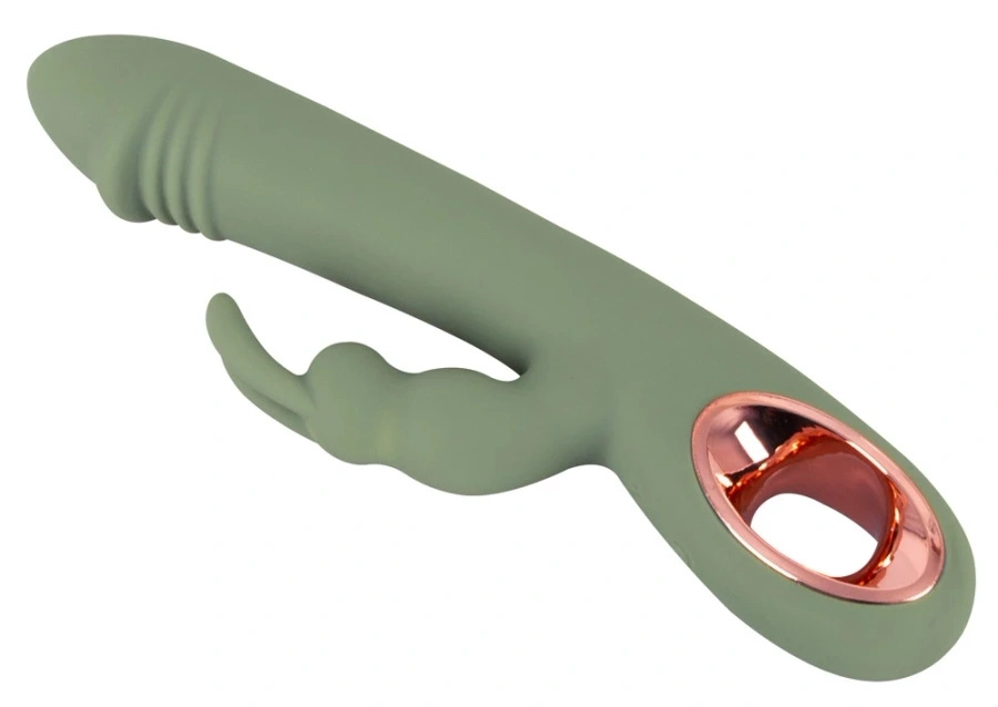 You2Toys Slim Rabbit Olive – wibrator króliczek z dwoma silnikami, silikonowy