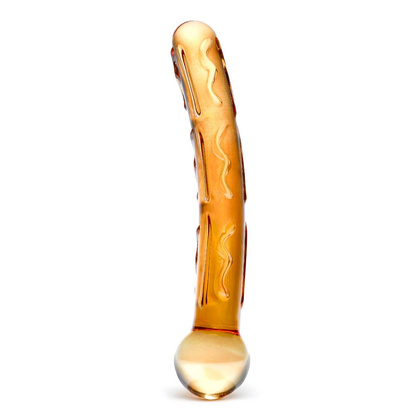 Pomarańczowe Żebrowane Szklane Dildo Orange Tickler S Dildo Glas