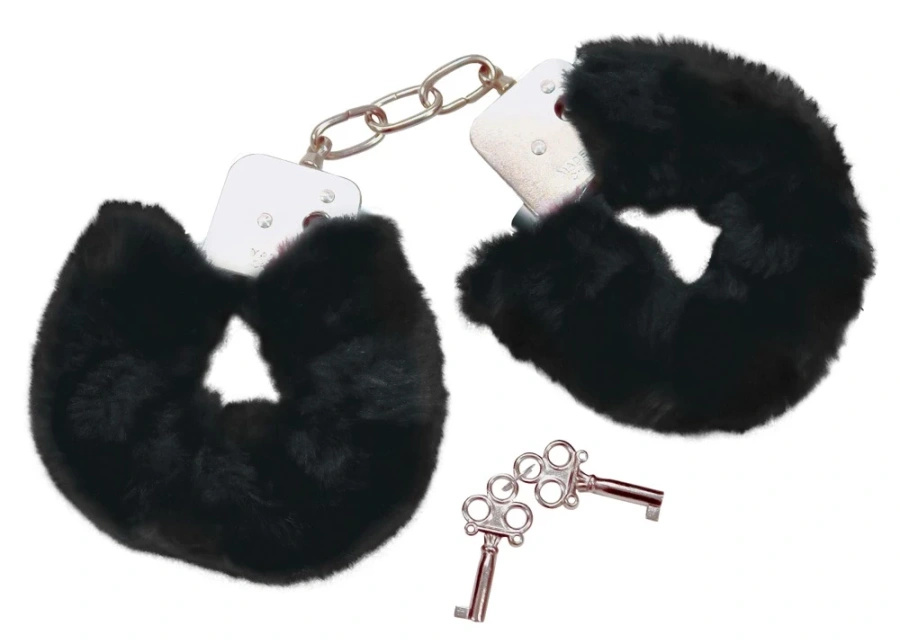 Bad Kitty kajdanki z pluszową osłoną czarne 28 cm