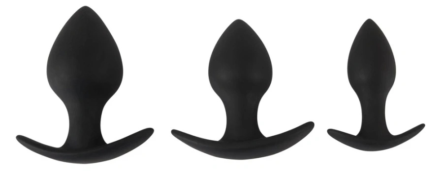 Black Velvets zestaw 3 korków analnych czarny