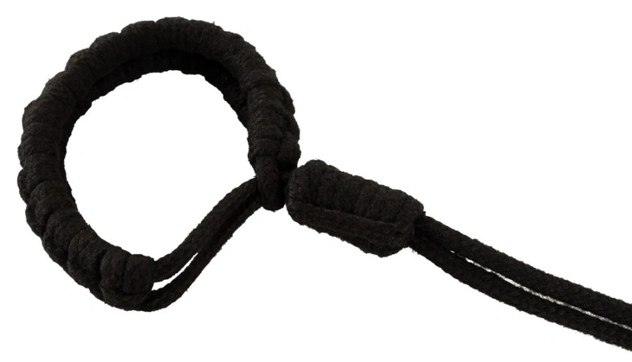Bad Kitty Cuffs Rope linowe opaski na ręce, czarne, bawełna, rozmiar 2
