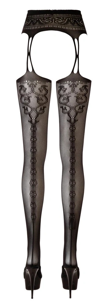 Cottelli Legwear rajstopy z pasem do pończoch siateczkowe L/XL