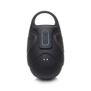 XR Brands Master Series wibrujący pierścień erekcyjny silikonowy, czarny, IPX7
