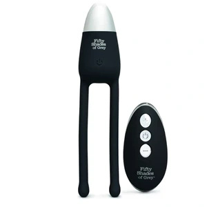 Fifty Shades of Grey Relentless Vibrations – wibrator dla par z pilotem, USB, czarny
