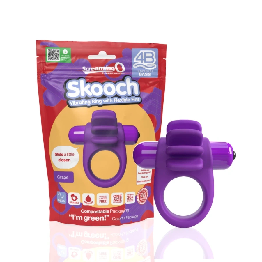 The Screaming O Skooch pierścień wibrujący, 5 trybów, fioletowy