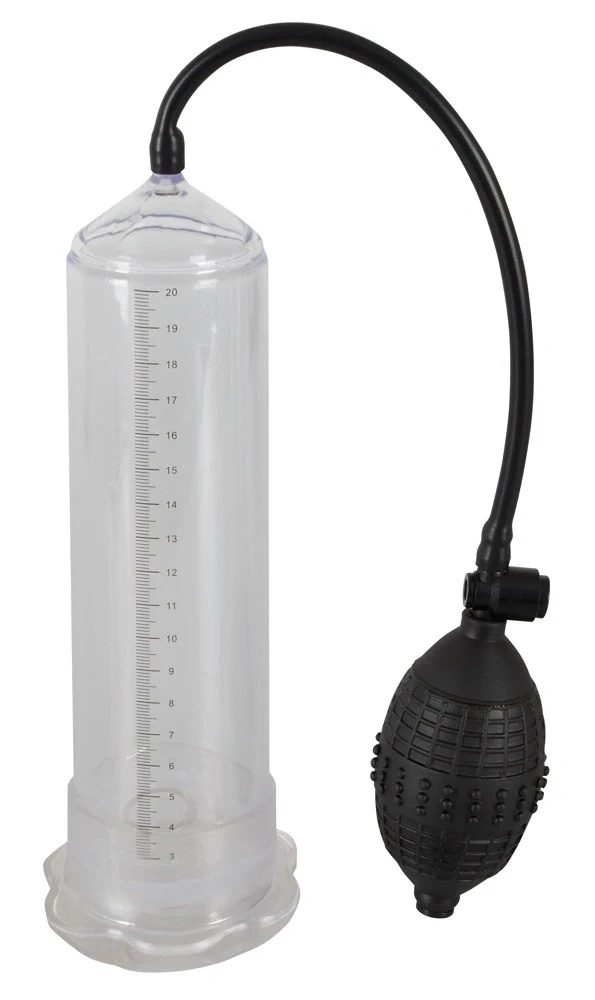 Mr. Boner pompa próżniowa ręczna przezroczysta 22 cm ze skalą