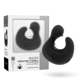 Black and Silver DuckyMania – mini wibrator silikonowy, ładowalny