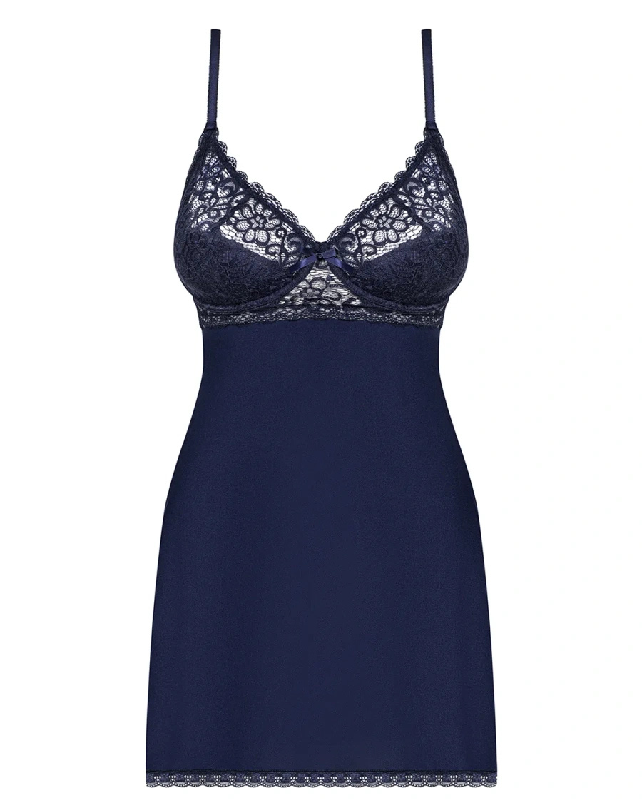 Drimera babydoll i stringi niebieskie Obsessive