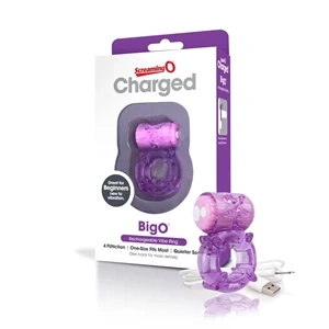 The Screaming O Charged Big O Purple – pierścień wibrujący, 3 prędkości i pulsacja