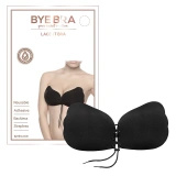 Bye Bra Lace-It Bra C czarny – samonośny biustonosz z wiązaniem