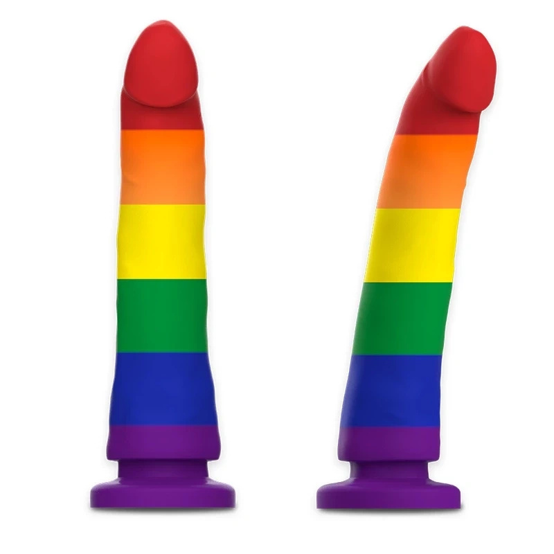 MYTHOLOGY Devon Pride L – dildo silikonowe z przyssawką, kolor Pride, 20 cm