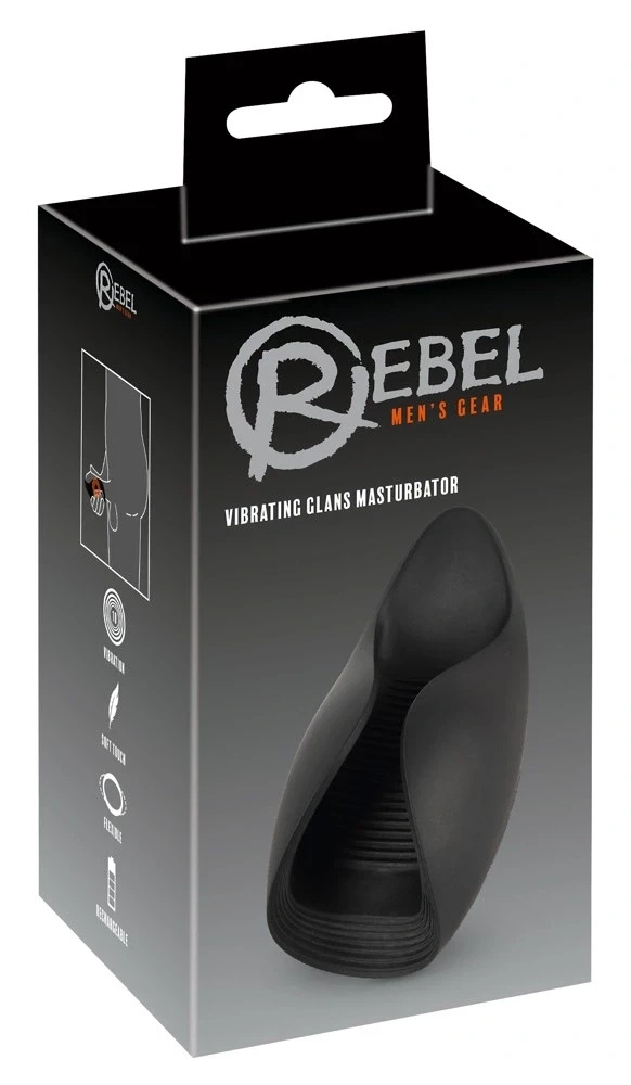 Rebel Intimate System czarny – masturbator z 10 trybami wibracji 13 cm